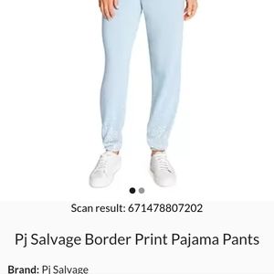 PJSALVAGE border print pajama pants